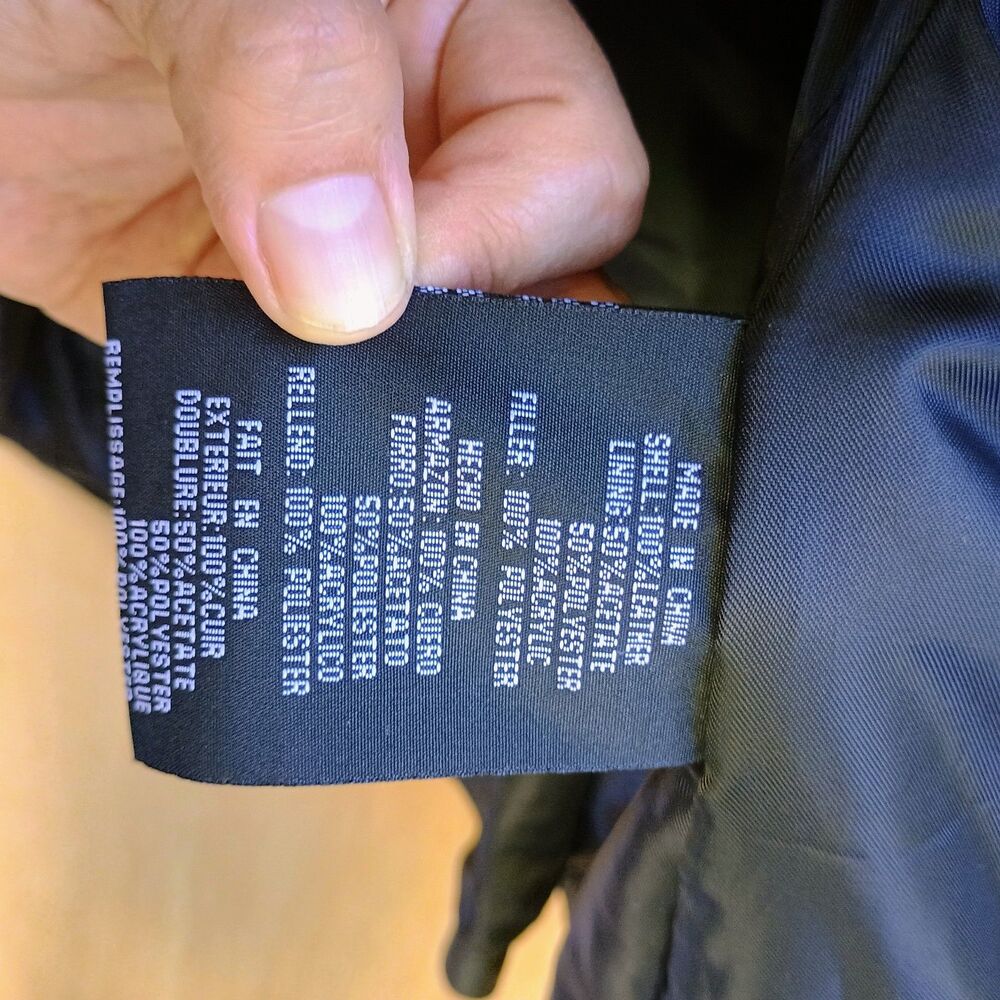 Genuine Leather Hooded Jacket Vintage Real Leather Parka Coat Drawstring Waist M - Picture 10 of 16